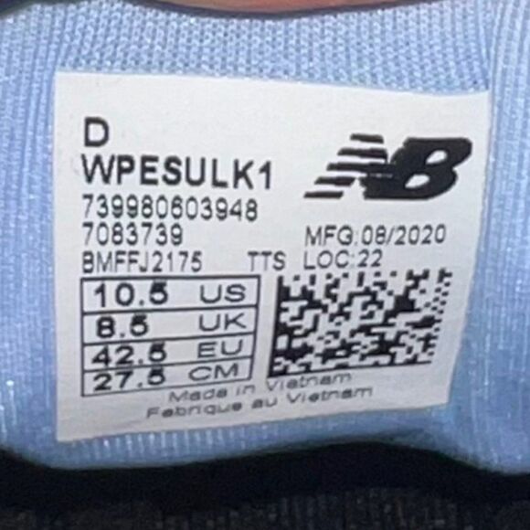 New Balance Dynasoft Pesu Black / Light Blue WPESULK1 Women's 10.5 - Picture 10 of 11